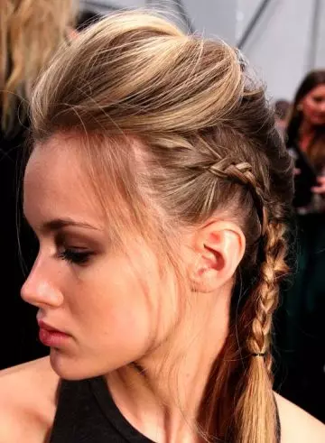 Braid with a puff hairstyle for college girls
