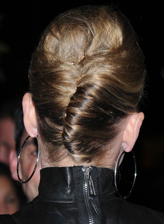 Classy French twist with little volume for girls