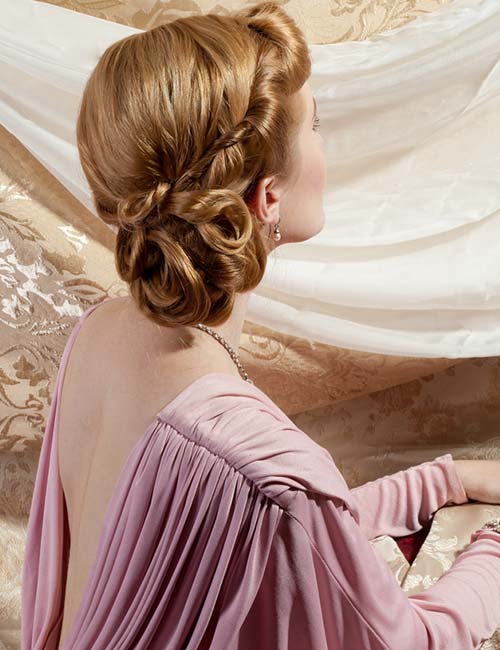 Classy side bun hairstyle for long hair