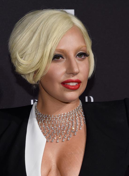 Lady Gaga in concave bob hairstyle
