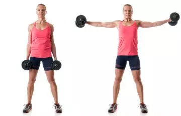 Dumbbell side raise as the best biceps exercise for women