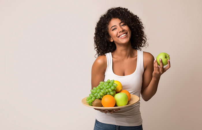 To get glowing and radiant skin eat fruits and vegetables