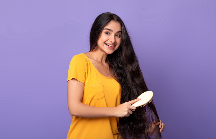 Woman with long and healthy hair
