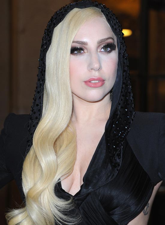 Lady Gaga's half head hairstyle