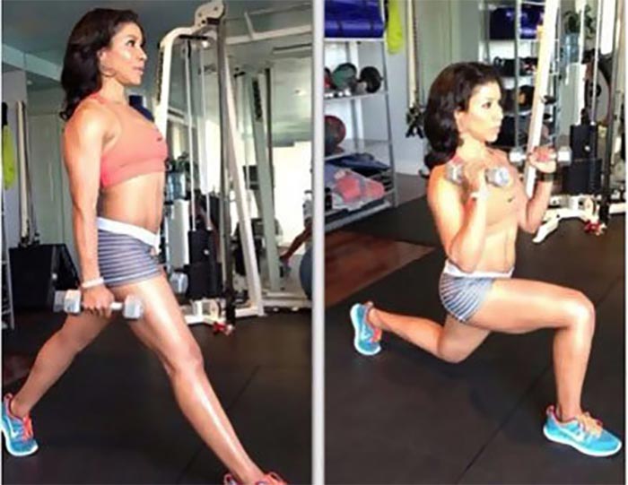 Lose Fat From Arms - Biceps Curl With Alternating Lunge