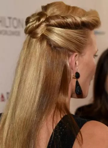 Knotty knot hairstyle for long straight hair