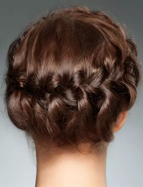 Lace braided updo for medium hair