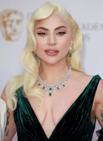 Lady Gaga in hollywood waves hairstyle