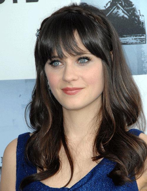 Long Fringed Curls With Braided Headband