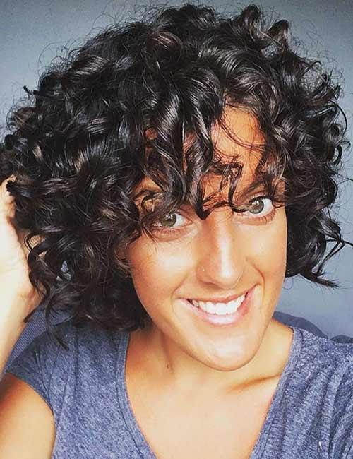 Natural curly bob hairstyle