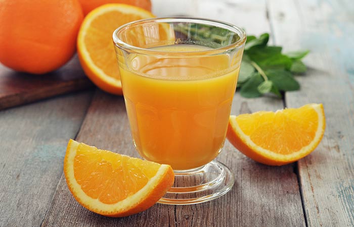 Orange juice is rich in vitamin D