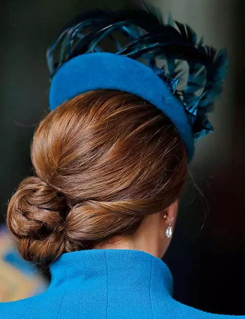 Royal low side bun hairstyle for long hair