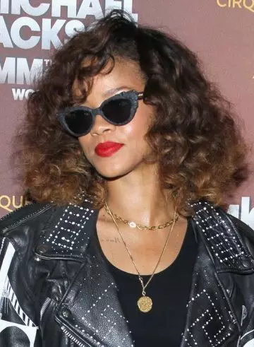 Rihanna sporting her shaded ombre bob hairstyle