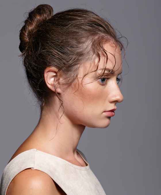 Simple mid-length updo