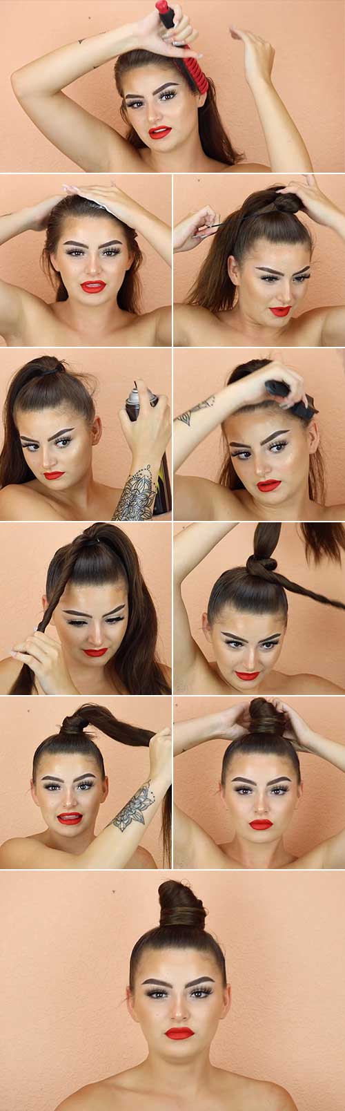 How to do a sleek top knot