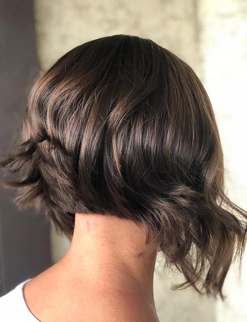 Textured bob hairstyle