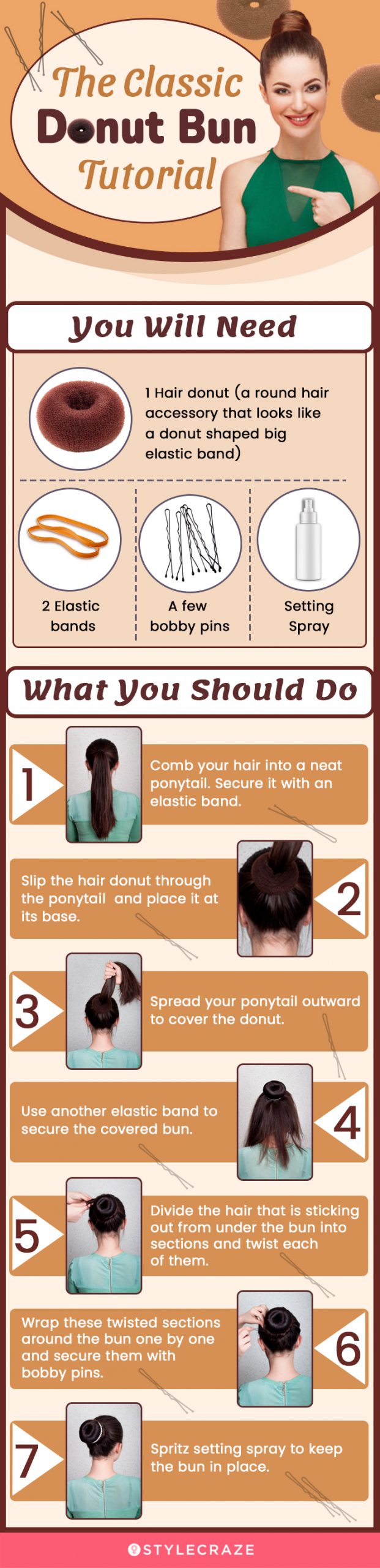 the classic donut bun tutorial [infographic]