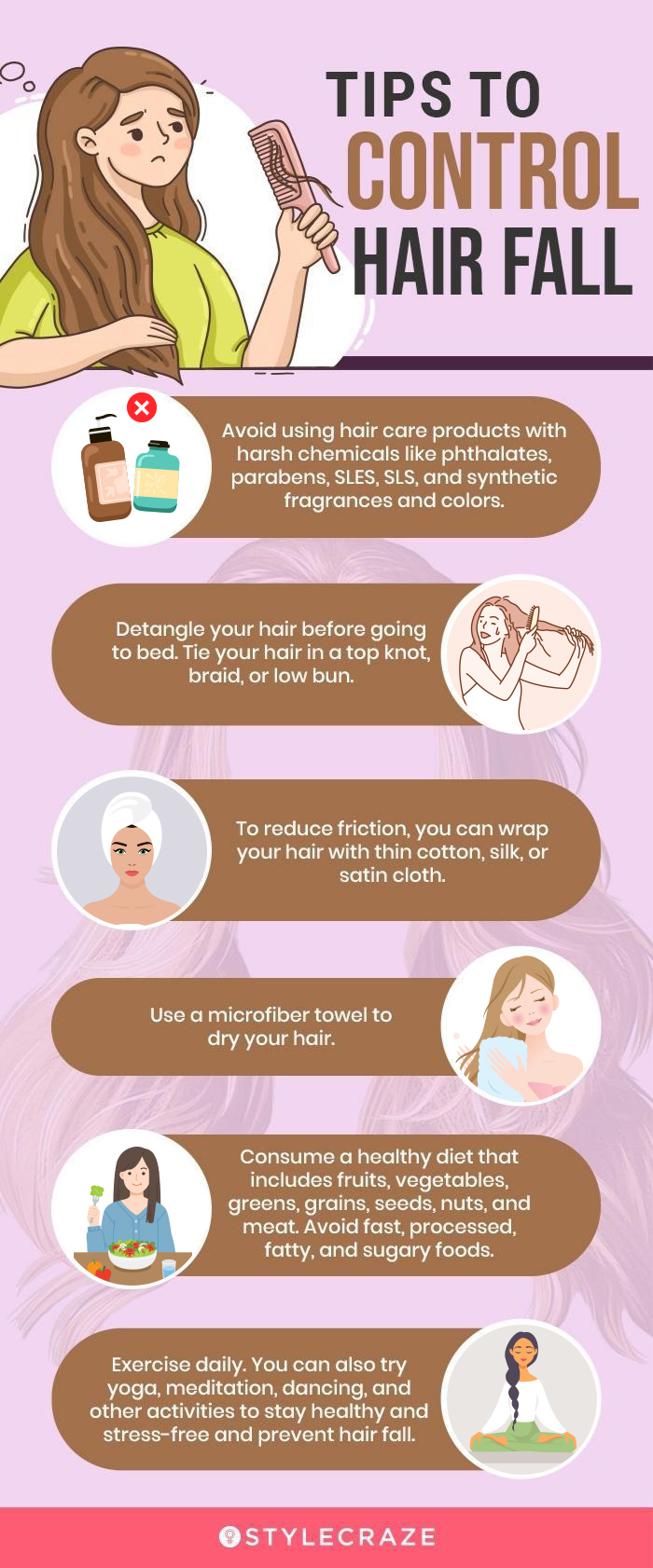 tips to help control hair fall (infographic)