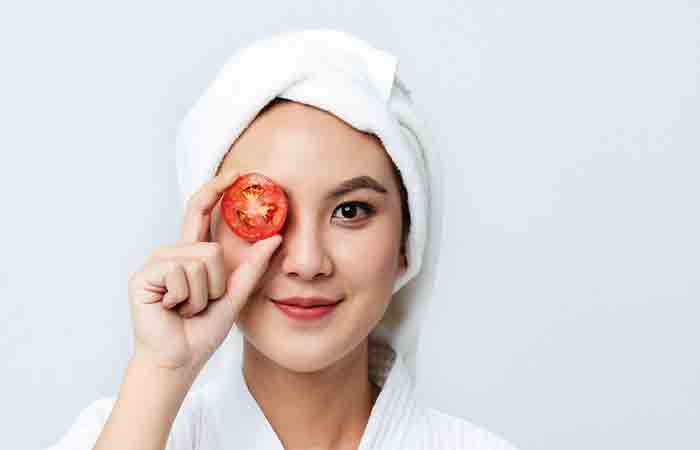 Tomato may minimize dark circles