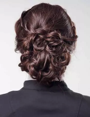 Twisted and pinned short hair updo
