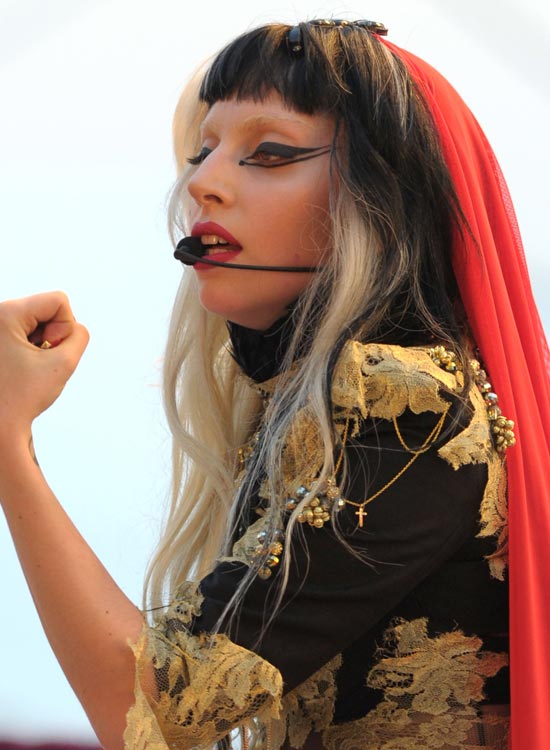 Lady Gaga's veiled ego hairstyle