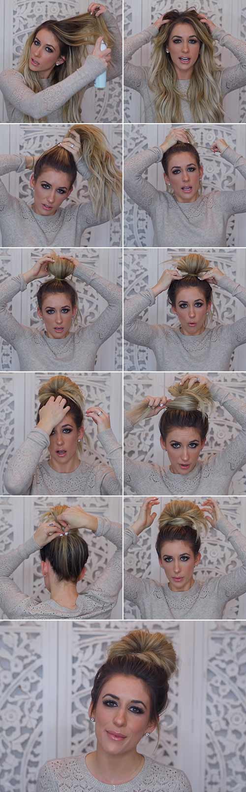 How to do a vintage top knot