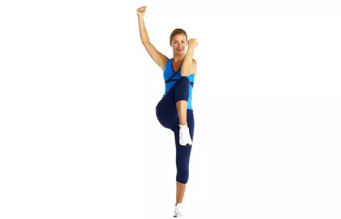 Hopping with one leg exercise to increase height