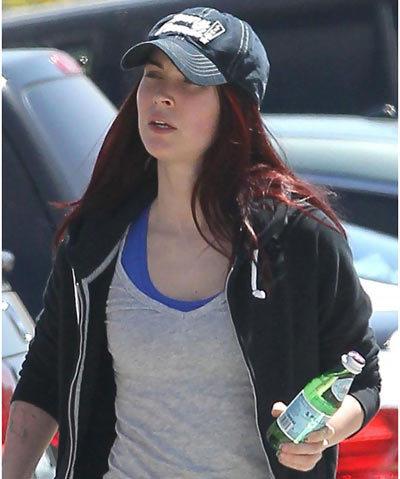 Megan Fox without makeup on grub date