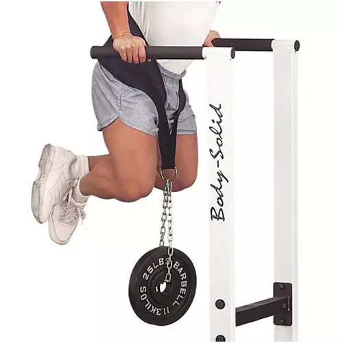 Belt and chain weighted dips exercise