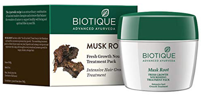 Best Hair Mask: Biotique Musk Root Fresh Growth Nourishing Treatment Pack