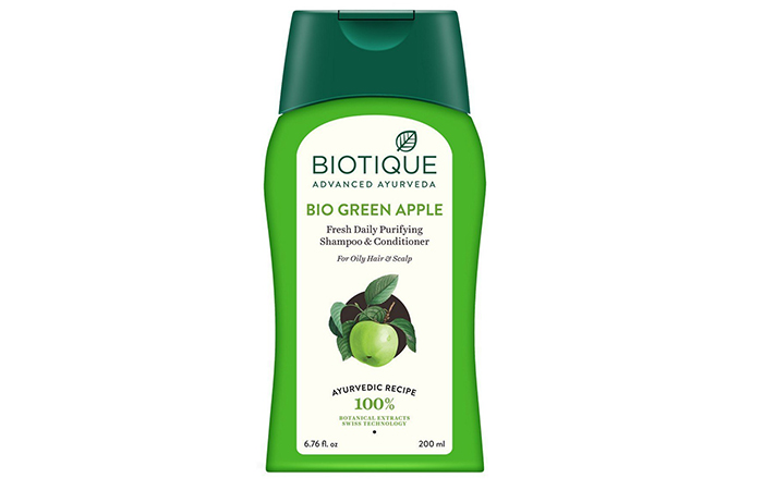Best 2-in-1 Formula: Biotique Bio Green Apple Fresh Daily Purifying Shampoo & Conditioner