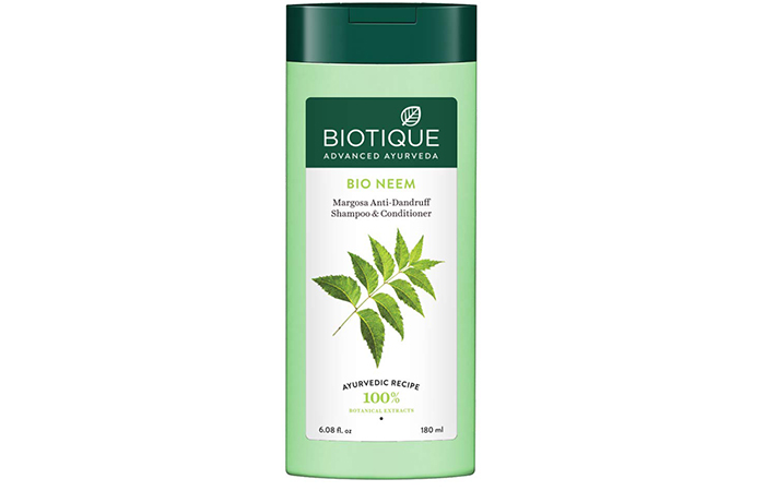 Best Anti-Dandruff Shampoo: Biotique Bio Neem Margosa Anti-Dandruff Shampoo & Conditioner