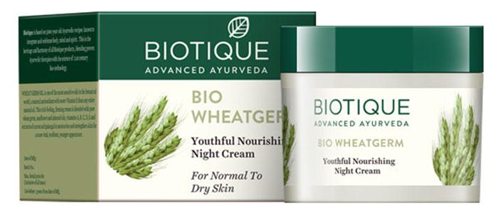Biotique Bio Wheat Germ Youthful Nourishing Night Cream - Face Creams For Dry Skin