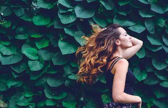 Woman with healthy hair from black radish