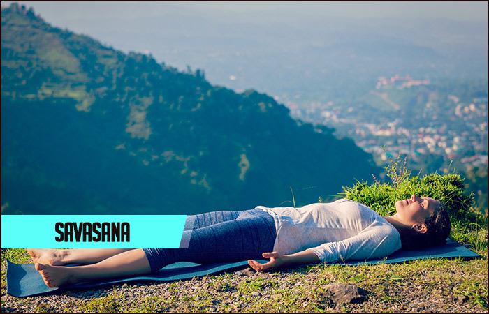 Savasana or Corpse pose practiced at the end of the best yoga asanas