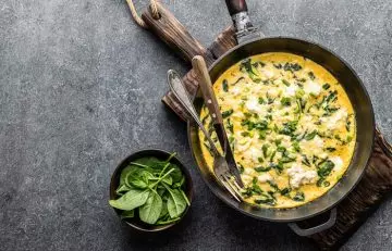 Spinach and goat cheese frittata