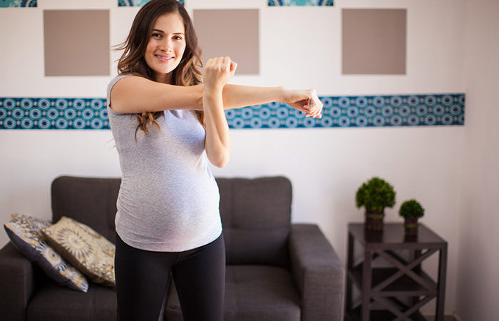 Warm up exercises during pregnancy