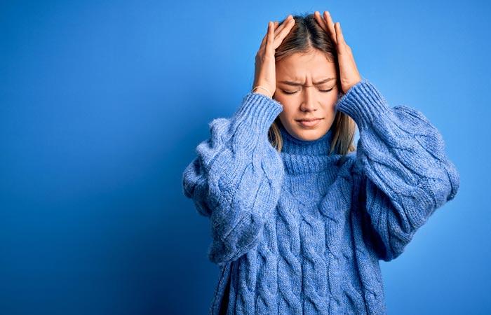 Woman with a headache