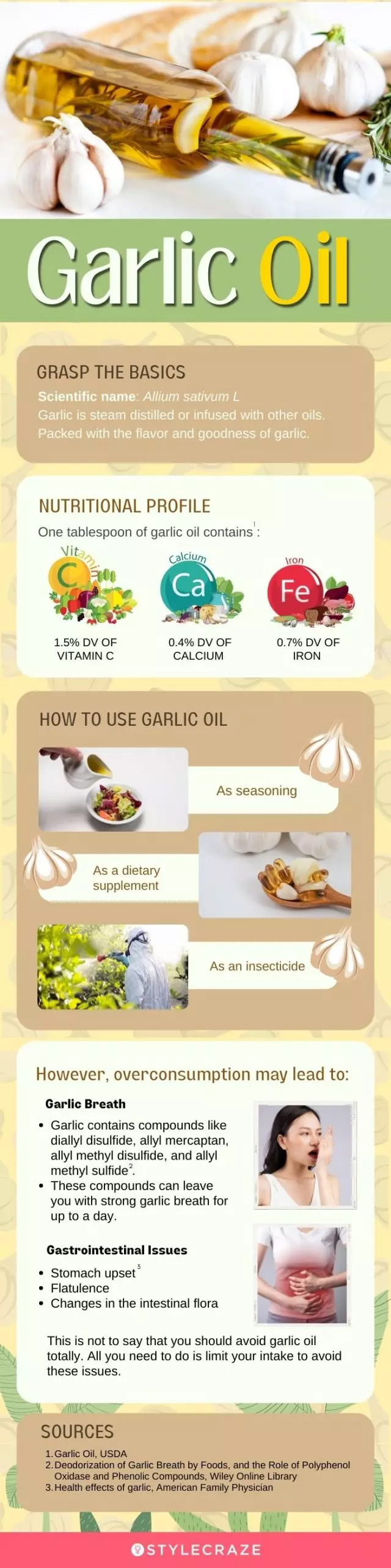 garlic oil (infographic)