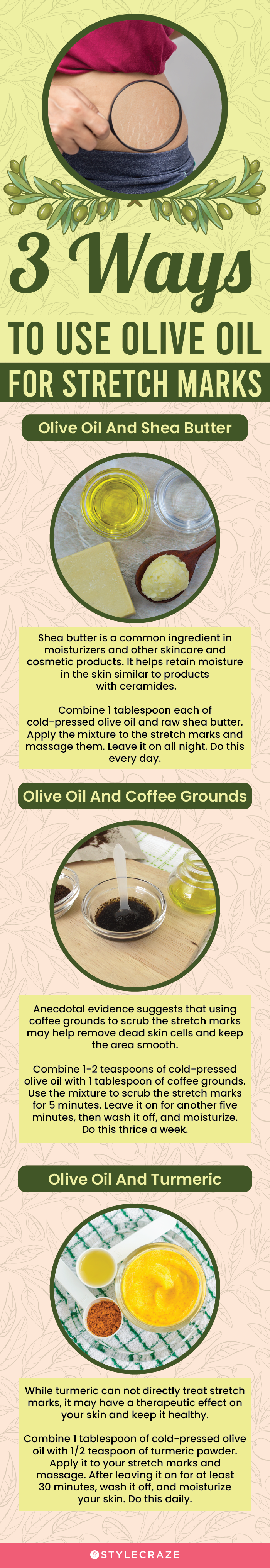 3 ways to use olive oil for stretch marks (infographic)