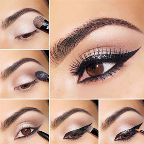 Makeup tutorial for cat eye