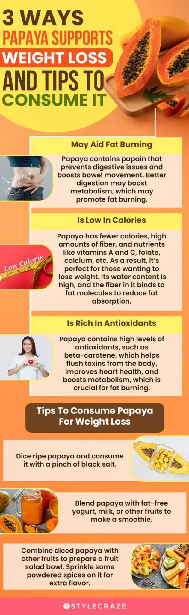 3 ways papaya supports weight loss & tips to consume it