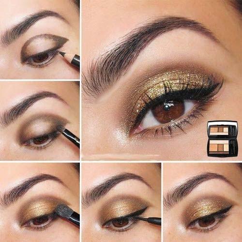 navy and gold eyeshadow