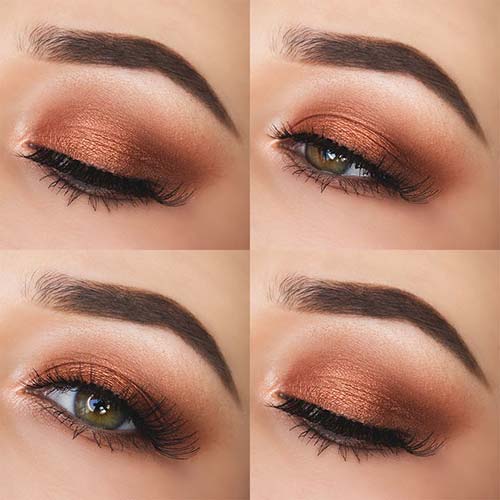 Makeup tutorial for rose gold eye