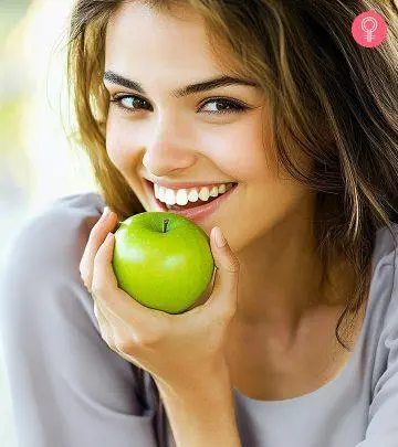 Women Eating Apple For Weight Loss