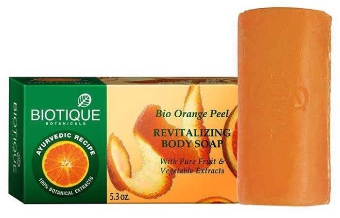 Biotique Bio Orange Peel Revitalizing Body Soap - Bedste sæber til fedtet hud