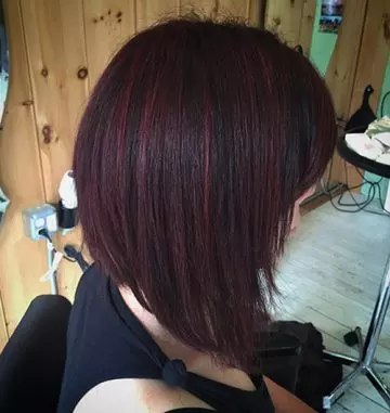 Black with red hair highlight