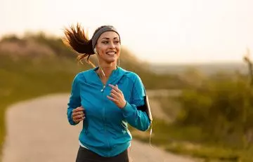 Healthy woman jogging