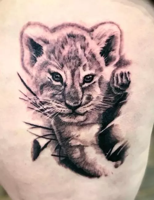 Lion Cub Tattoo