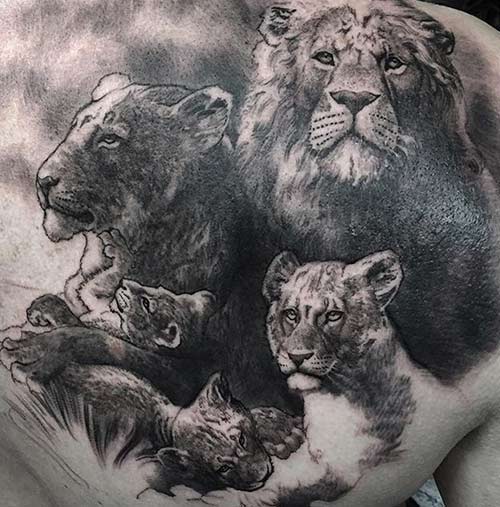 Lion Pride Tattoo